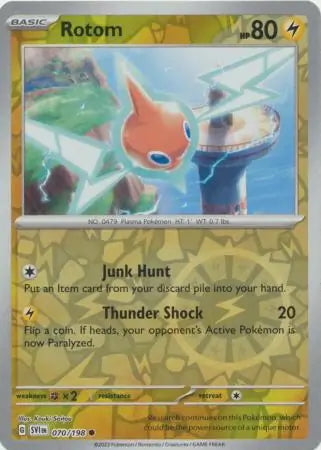 Scarlet & Violet Rotom #70/198 reverse holo